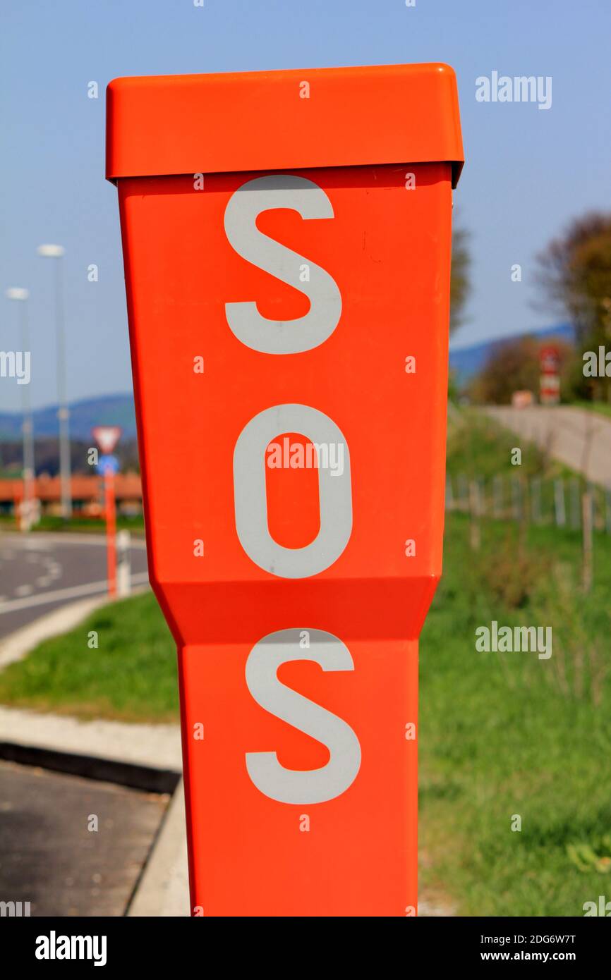 Distress sulla strada Foto Stock