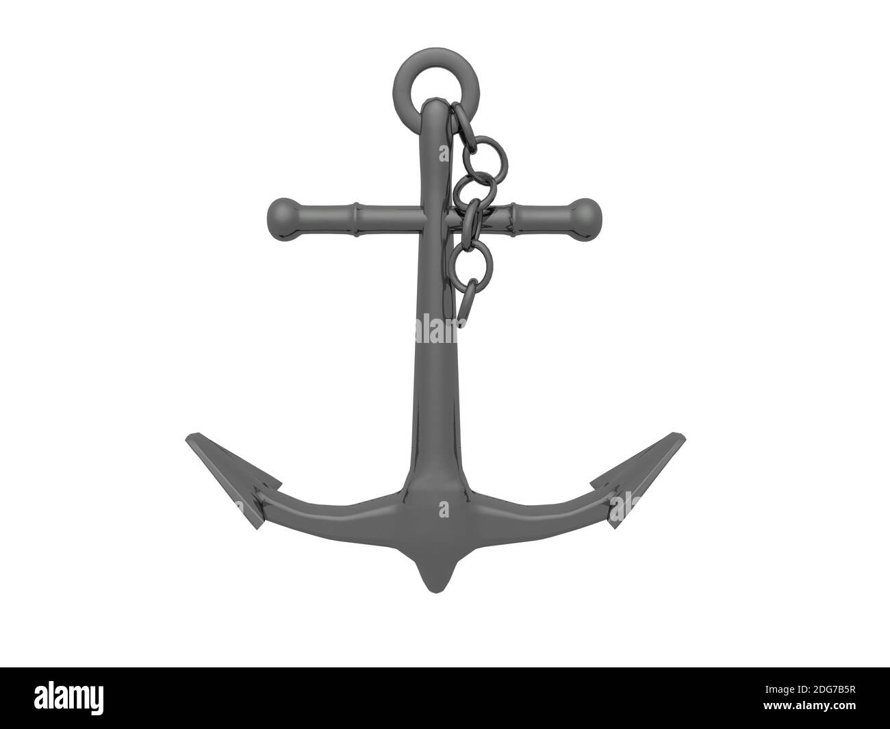 Ancoraggio della barca - rendering 3d Foto Stock