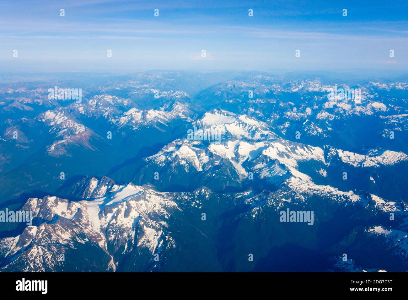 Vista aerea della Cascade Range, Washington, Stati Uniti Foto Stock