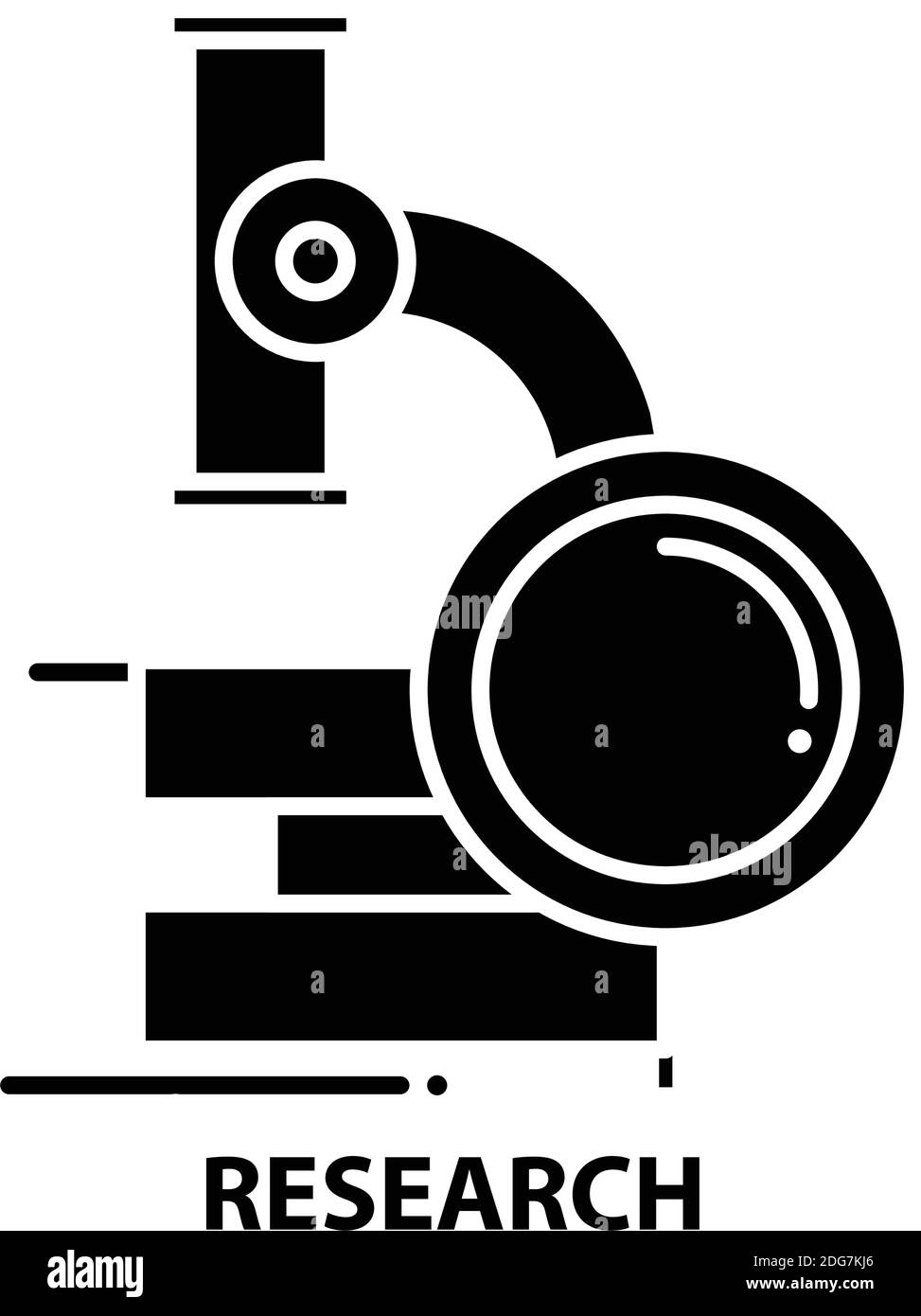 icona del segno di ricerca, segno vettoriale nero con tratti modificabili, illustrazione del concetto Illustrazione Vettoriale