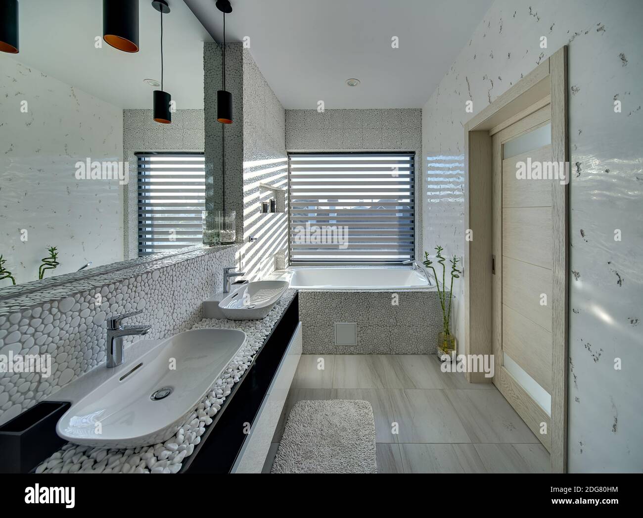 Bagno in stile moderno Foto Stock