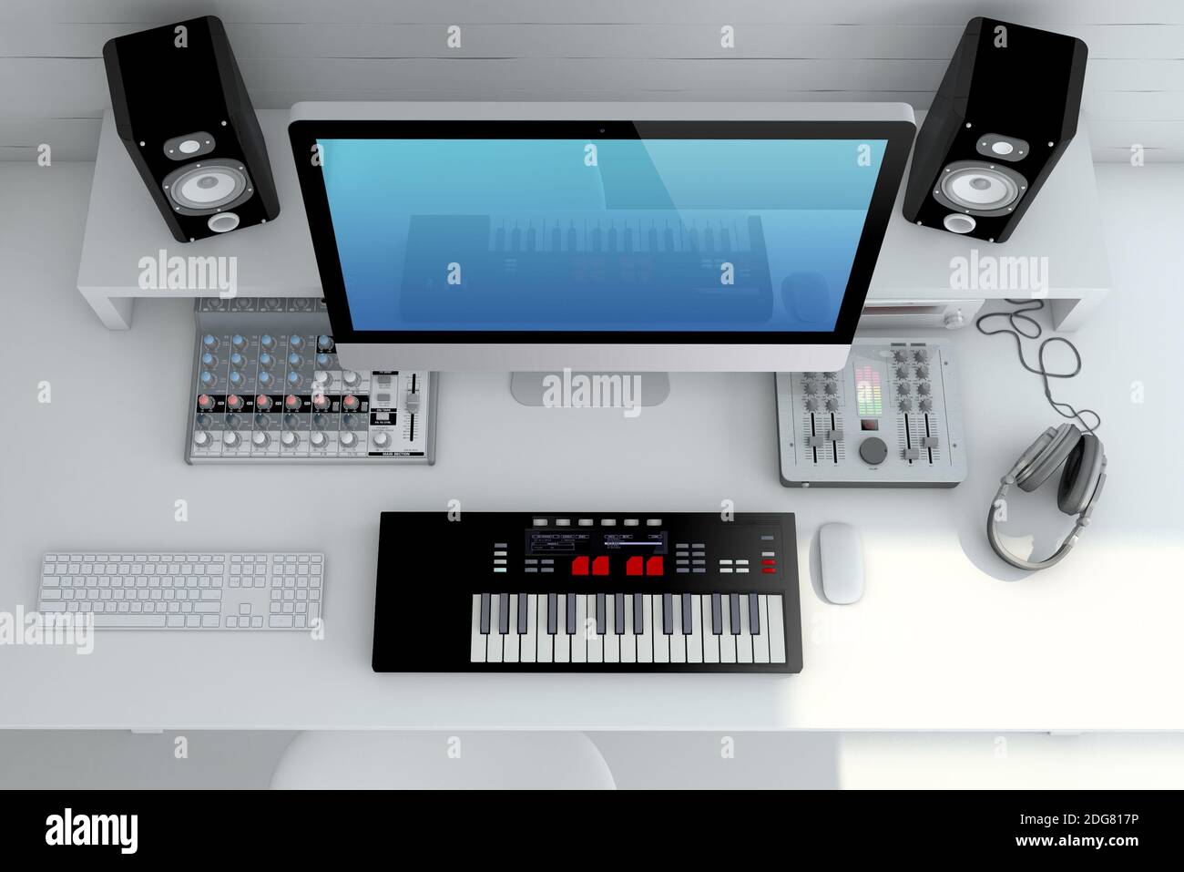 Home Studio di registrazione Foto Stock
