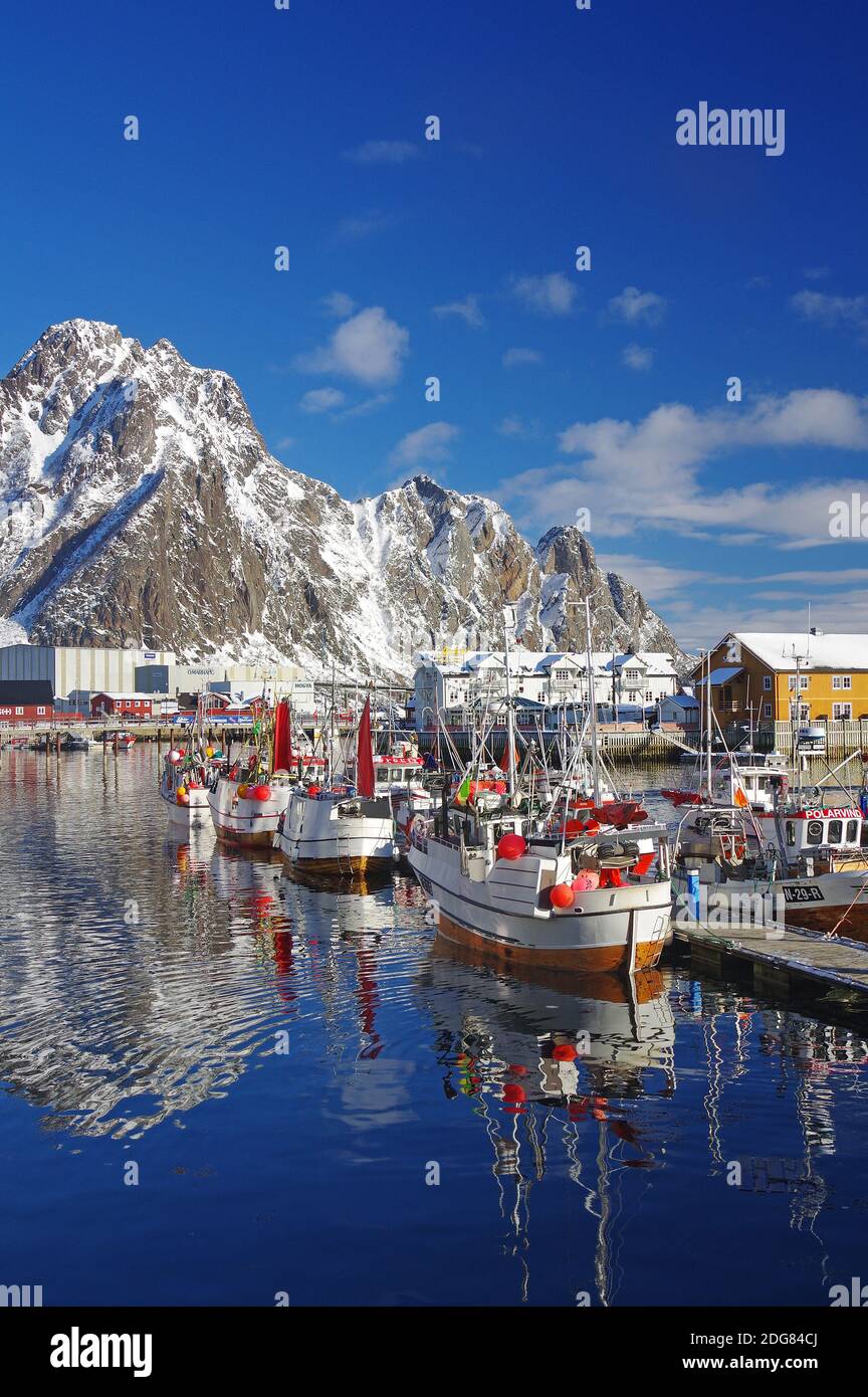 Porto di Svolvaer Foto Stock