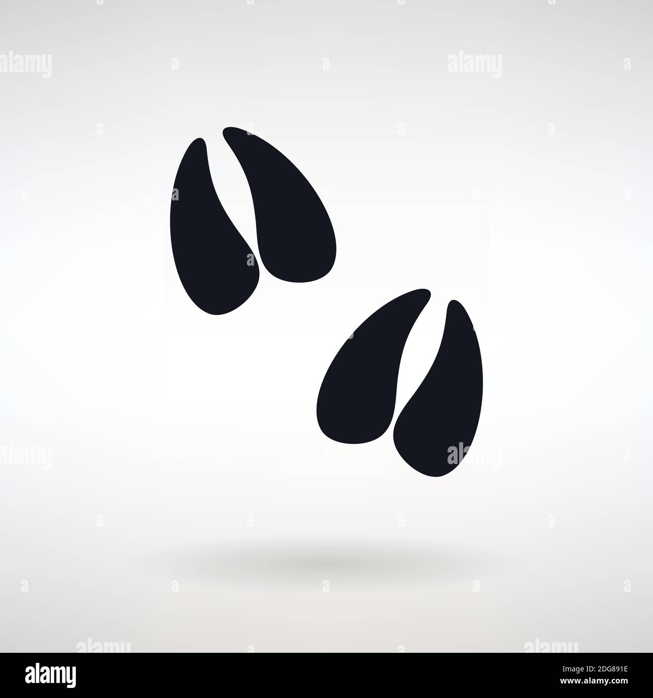 icona bull footprint su sfondo chiaro Illustrazione Vettoriale