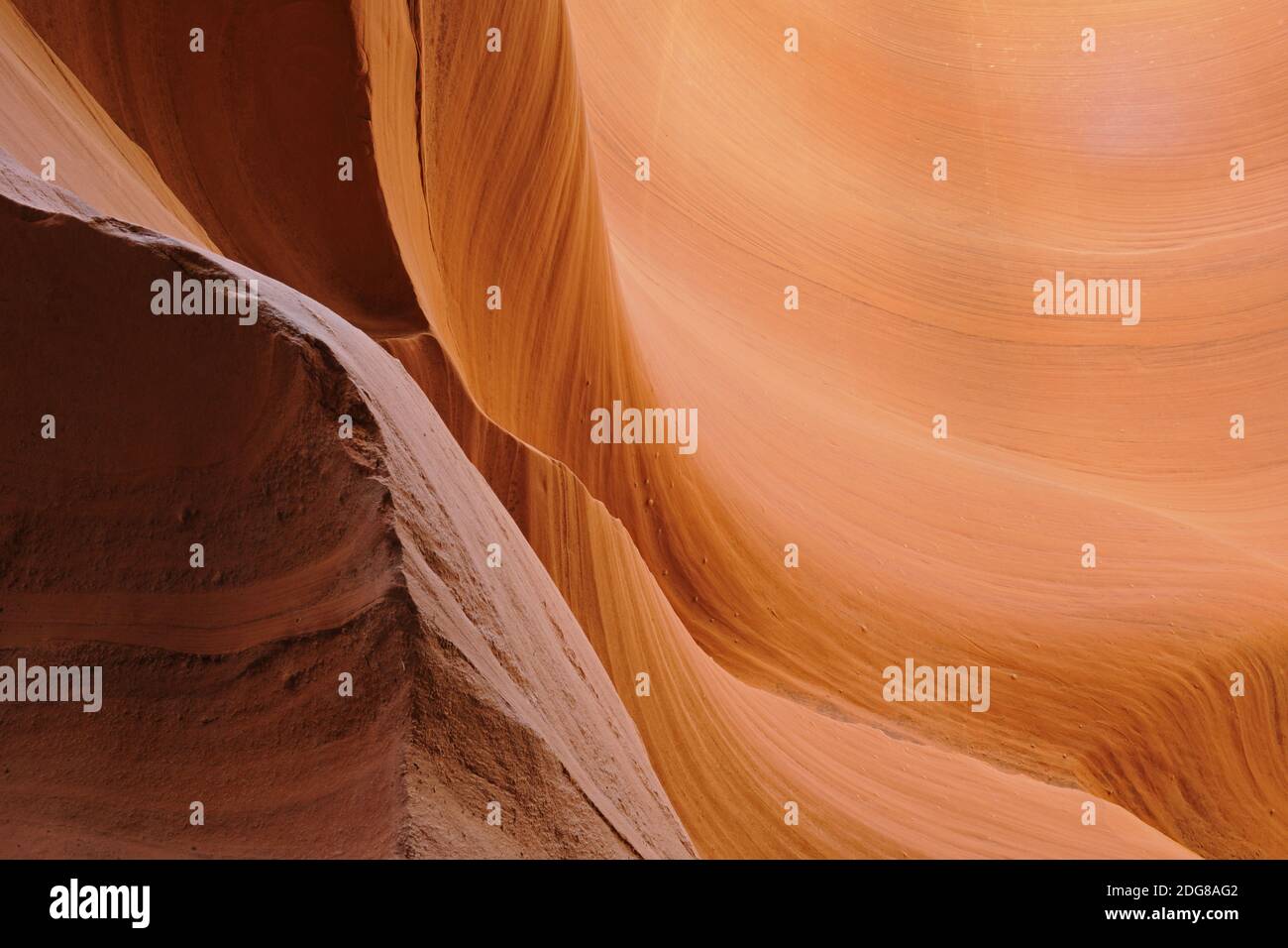 Gesteinsformen, Farben und Strukturen im Antelope slot Canyon, Arizona, Stati Uniti Foto Stock