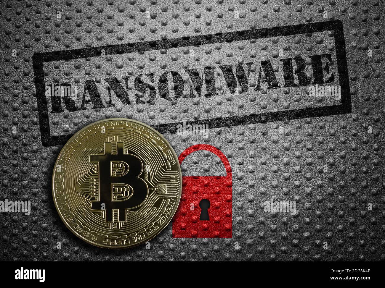 Ransomware bitcoin concetto Foto Stock
