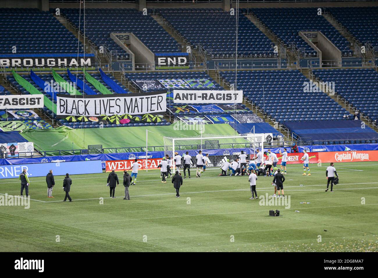 Seattle Sounders reagiscono per avanzare alla coppa Audi MLS dopo le finali della MLS Western Conference contro il Minnesota United a Lumen Field, Monda Foto Stock