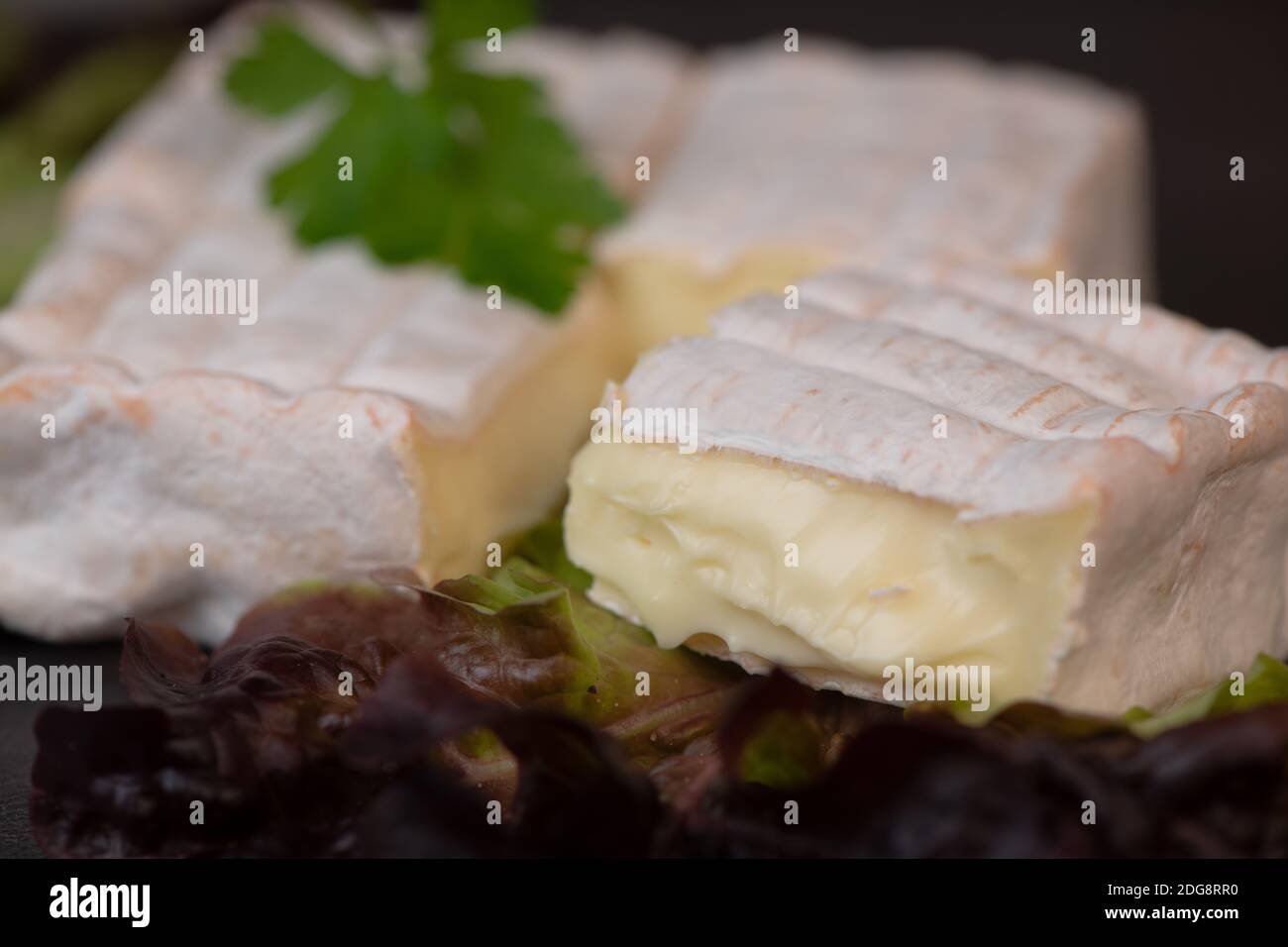 Pont l'Eveque, formaggio francese dalla Normandia prodotta da latte di vacca Foto Stock