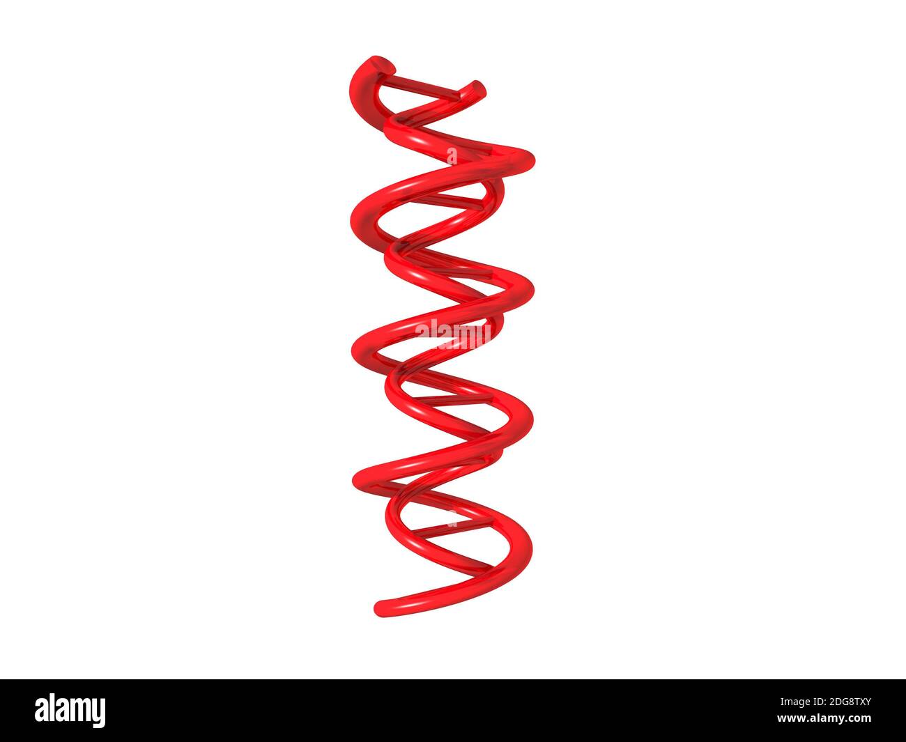 Simbolo del DNA su di esso isolato su sfondo bianco - 3d rendering Foto Stock