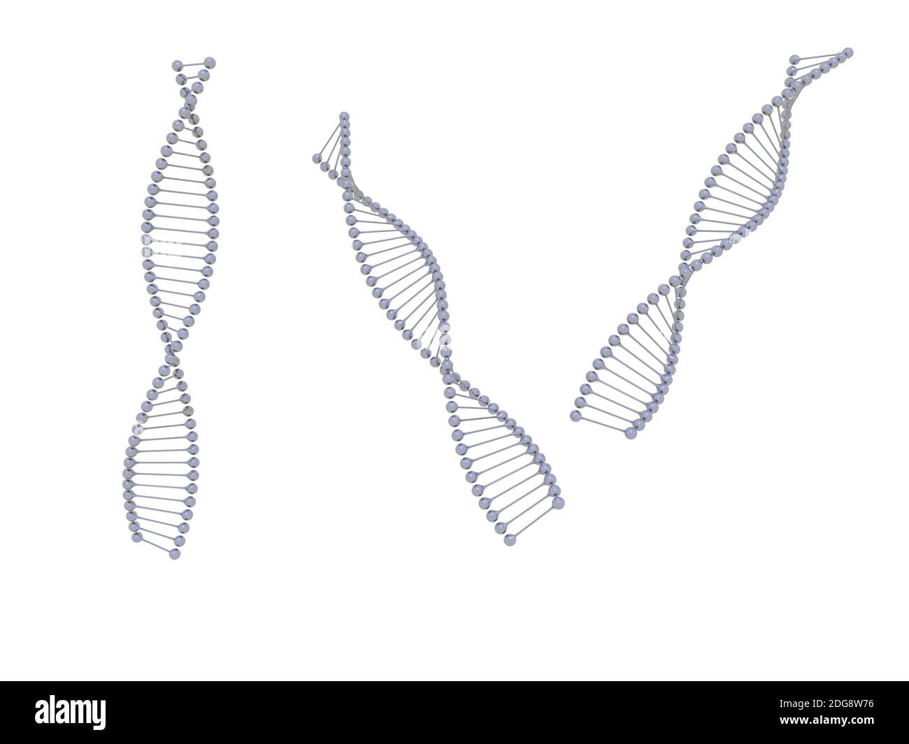 Simbolo del DNA su di esso isolato su sfondo bianco - 3d rendering Foto Stock
