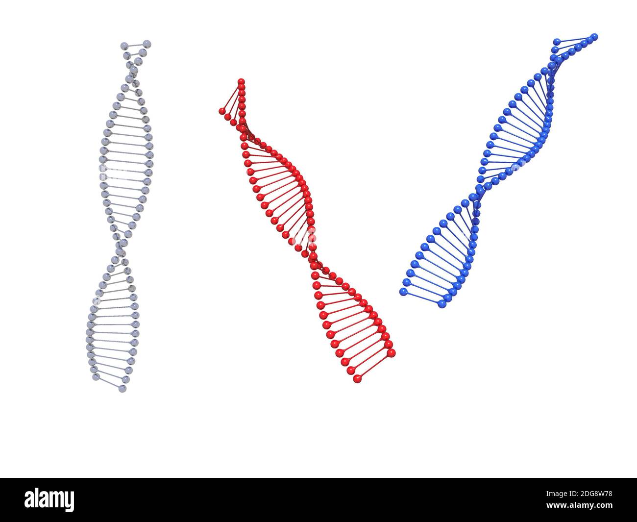 Simbolo del DNA su di esso isolato su sfondo bianco - 3d rendering Foto Stock