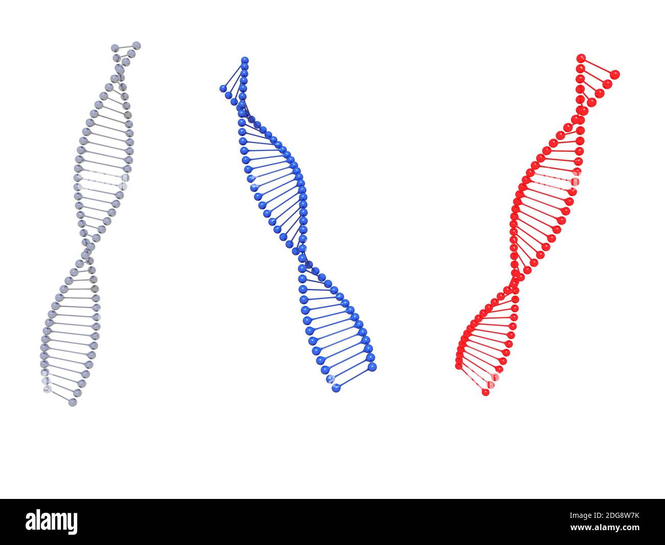 Simbolo del DNA su di esso isolato su sfondo bianco - 3d rendering Foto Stock