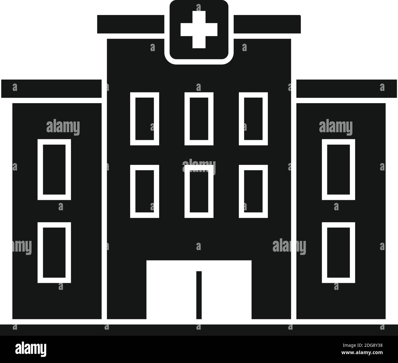 Icona dell'ospedale di varicella, stile semplice Illustrazione Vettoriale