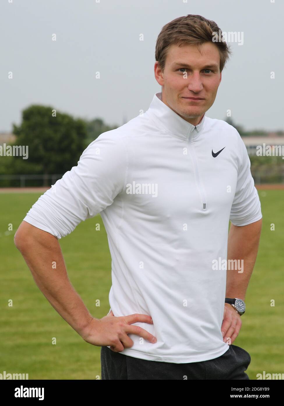 Campione olimpico 2016 lanciatore di javelin Thomas RÃ¶hler (LC Jena) Foto Stock