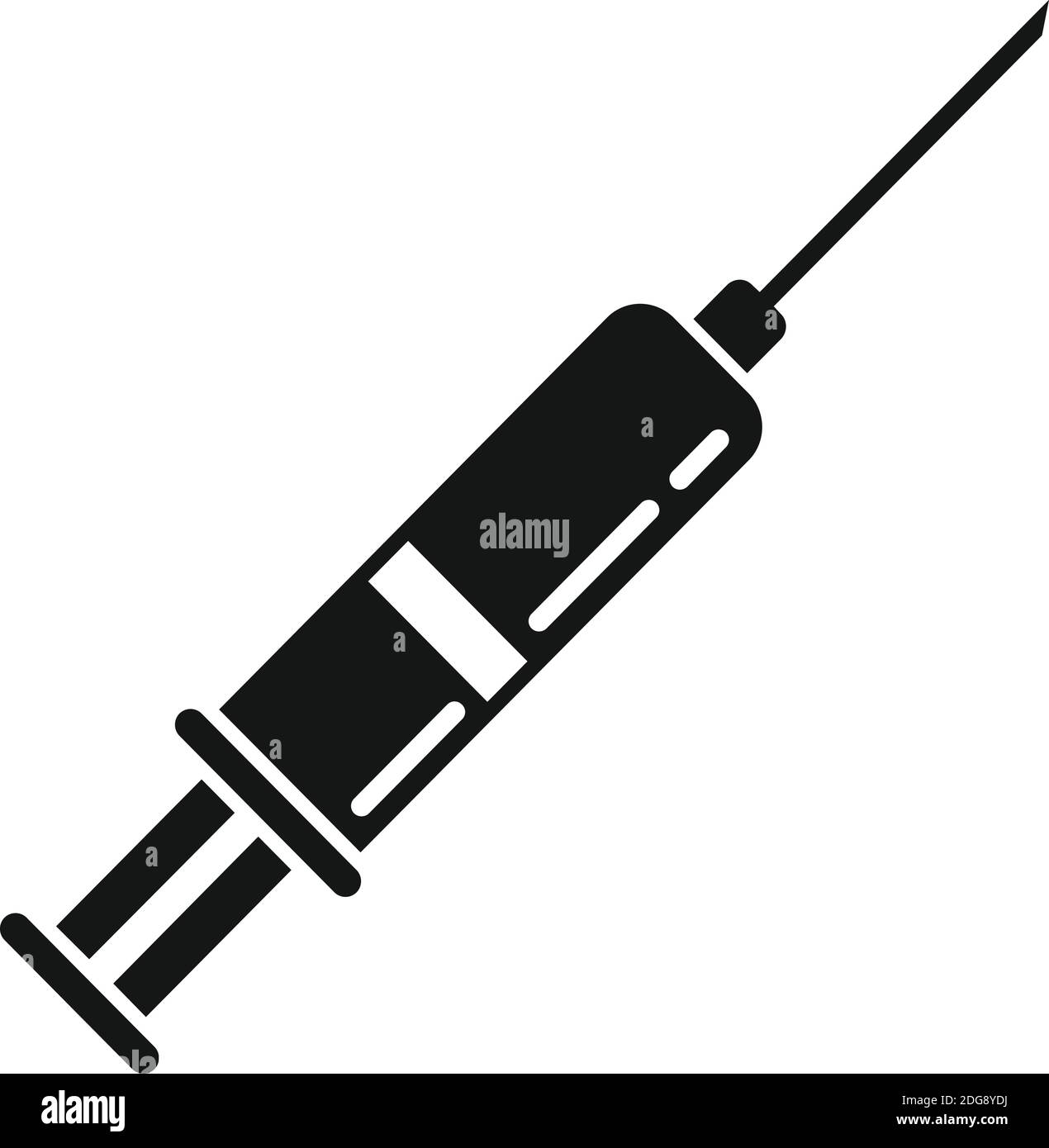 Icona a siringa di varicella, stile semplice Illustrazione Vettoriale