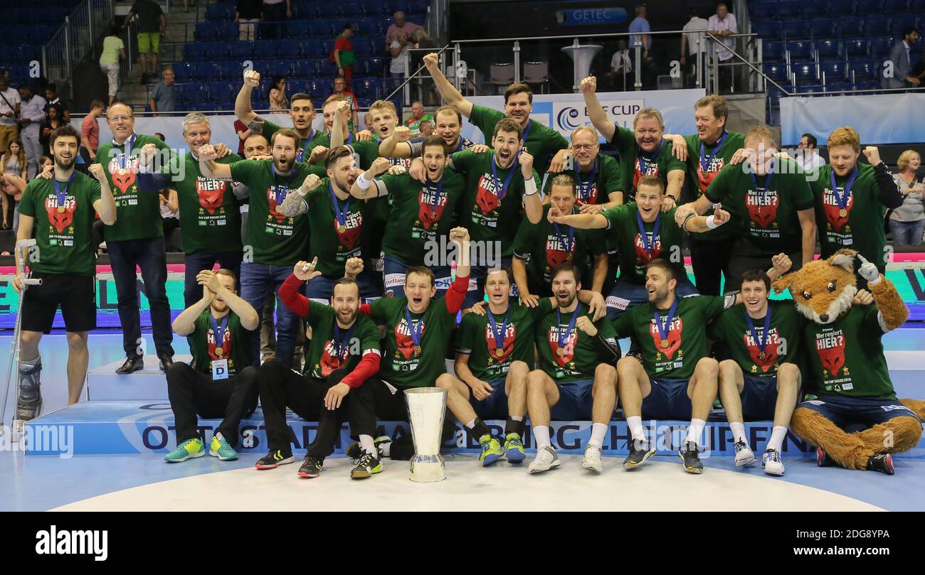 Vincitore della Coppa EHF 2018 FÃ¼chse Berlino , Germania Foto Stock