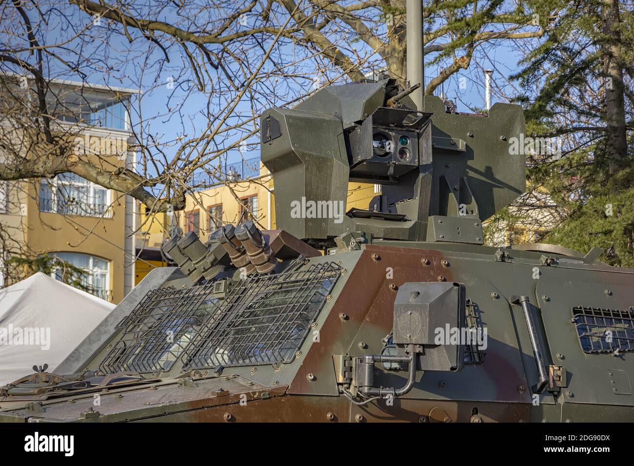 Una parte del veicolo militare Foto Stock