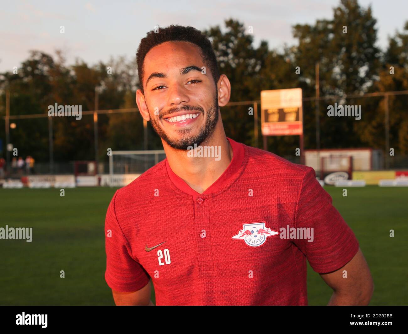 Il giocatore brasiliano di calcio Matheus Cunha RB Leipzig dopo un amichevole Contro ZFC Meuselwitz 24.7.18 Foto Stock