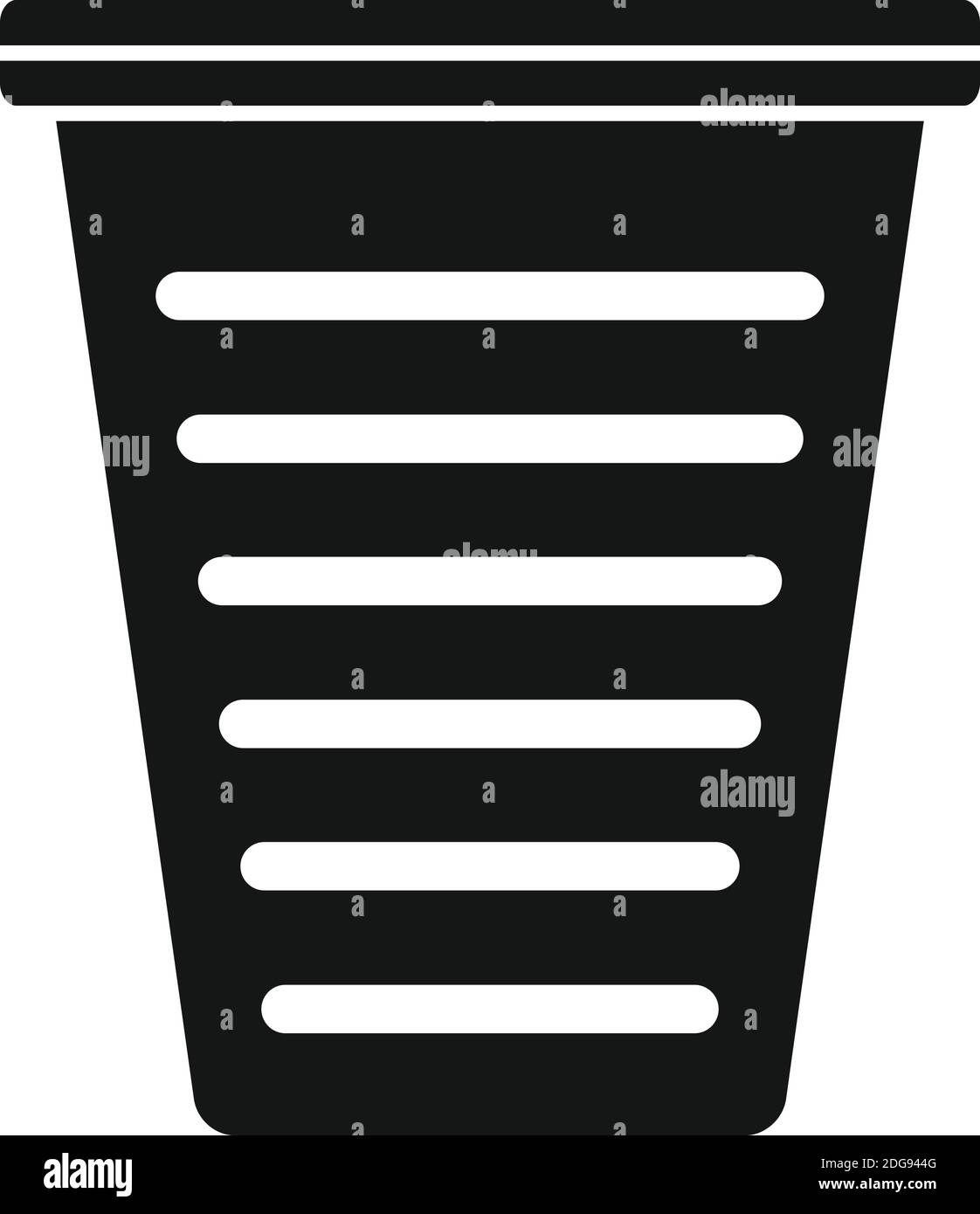 Icona del cestello di pulizia, stile semplice Illustrazione Vettoriale