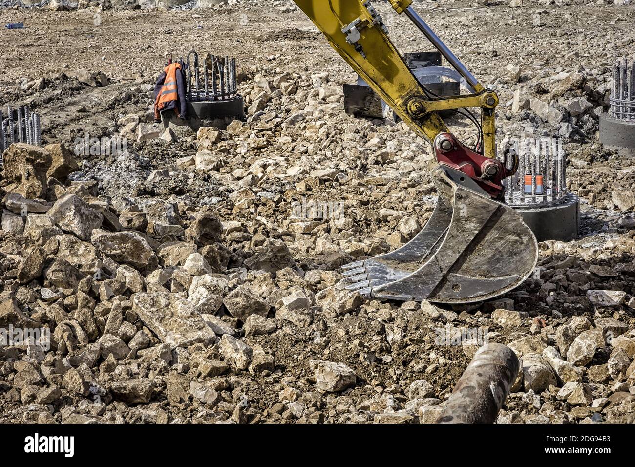 Braccio dell'escavatore Foto Stock