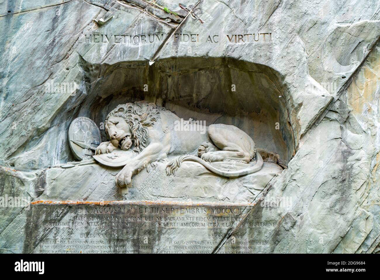 Monumento del Leone morente di Lucerna Foto Stock