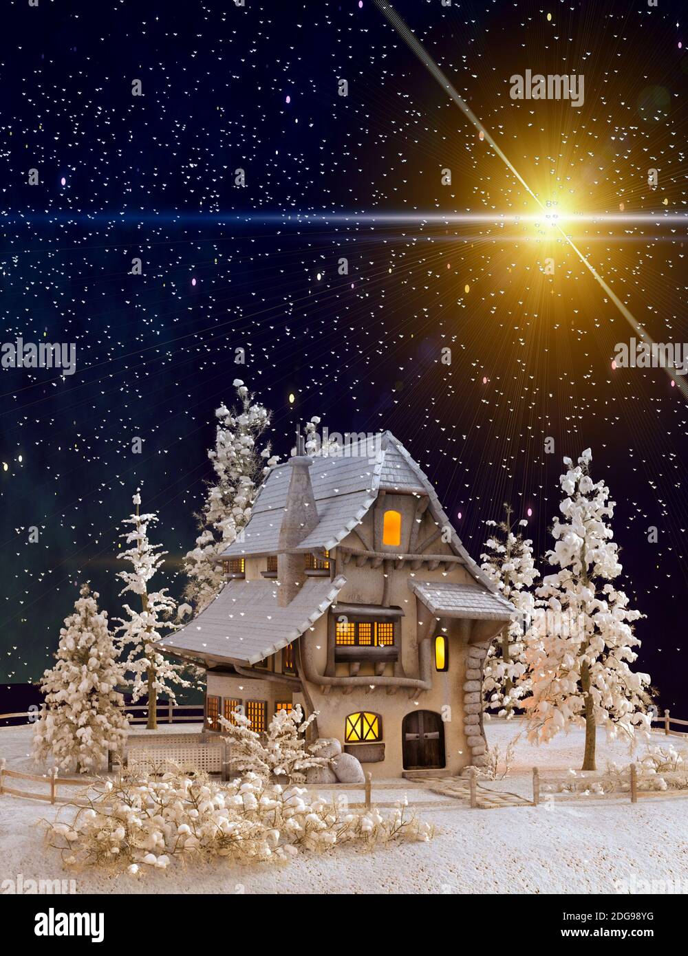 Buon Natale e felice anno nuovo bigliettino. Foto Stock