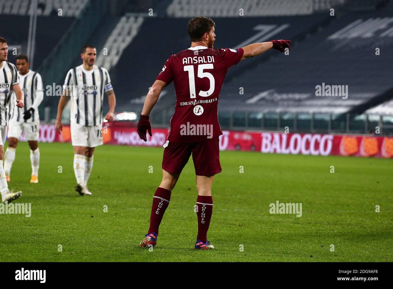 Cristian Ansaldi del Torino FC durante la Serie A Football Match tra Juventus FC e Torino FC. Allo stadio Allianz il 05 dicembre 2020 a Torino, i Foto Stock