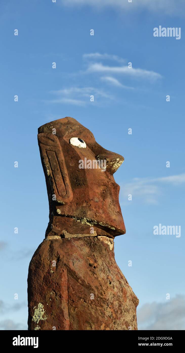 In cile l'antica e misteriuos statua Foto Stock