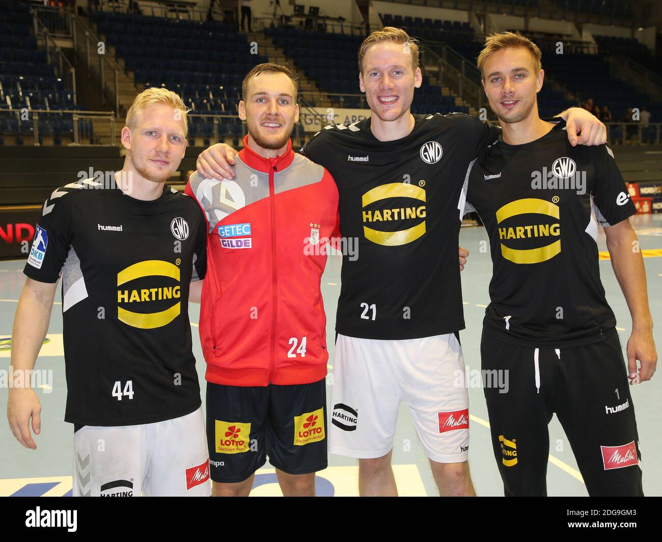 Il giocatore nazionale norvegese Kevin Gulliksen, Christian o`Sullivan, Magnus Gullerud, Espen Christensen Foto Stock