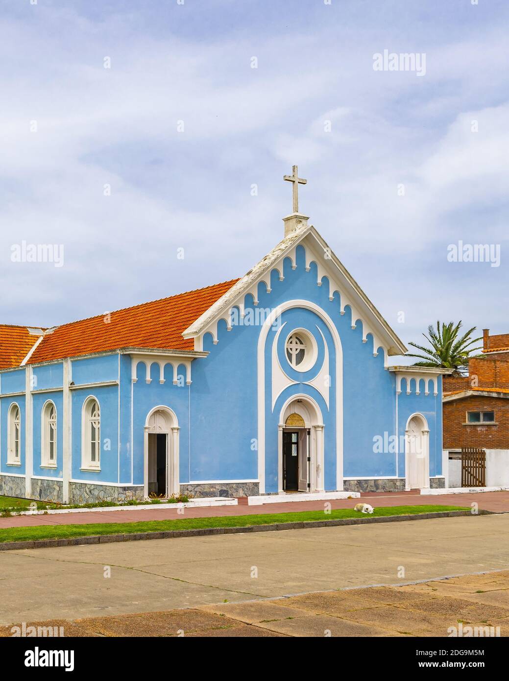 Esterno della Chiesa Cattolica di Punta del Este Foto Stock