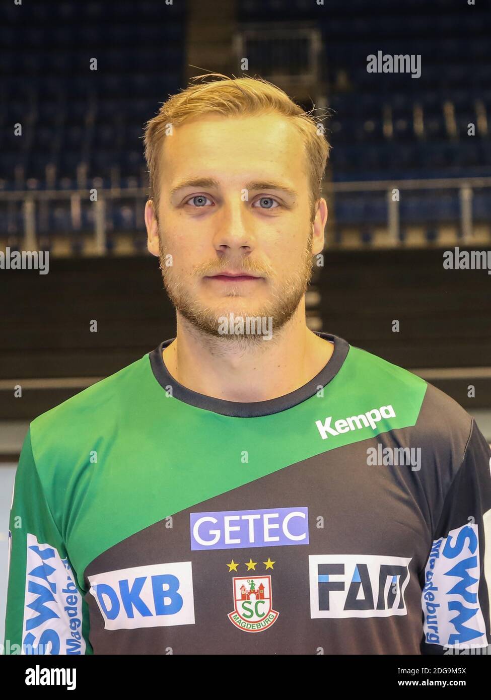 Giocatore svedese di pallamano daniel pettersson SC Magdeburg Stagione 2018/2019 Nazionale giocatore Svezia Foto Stock