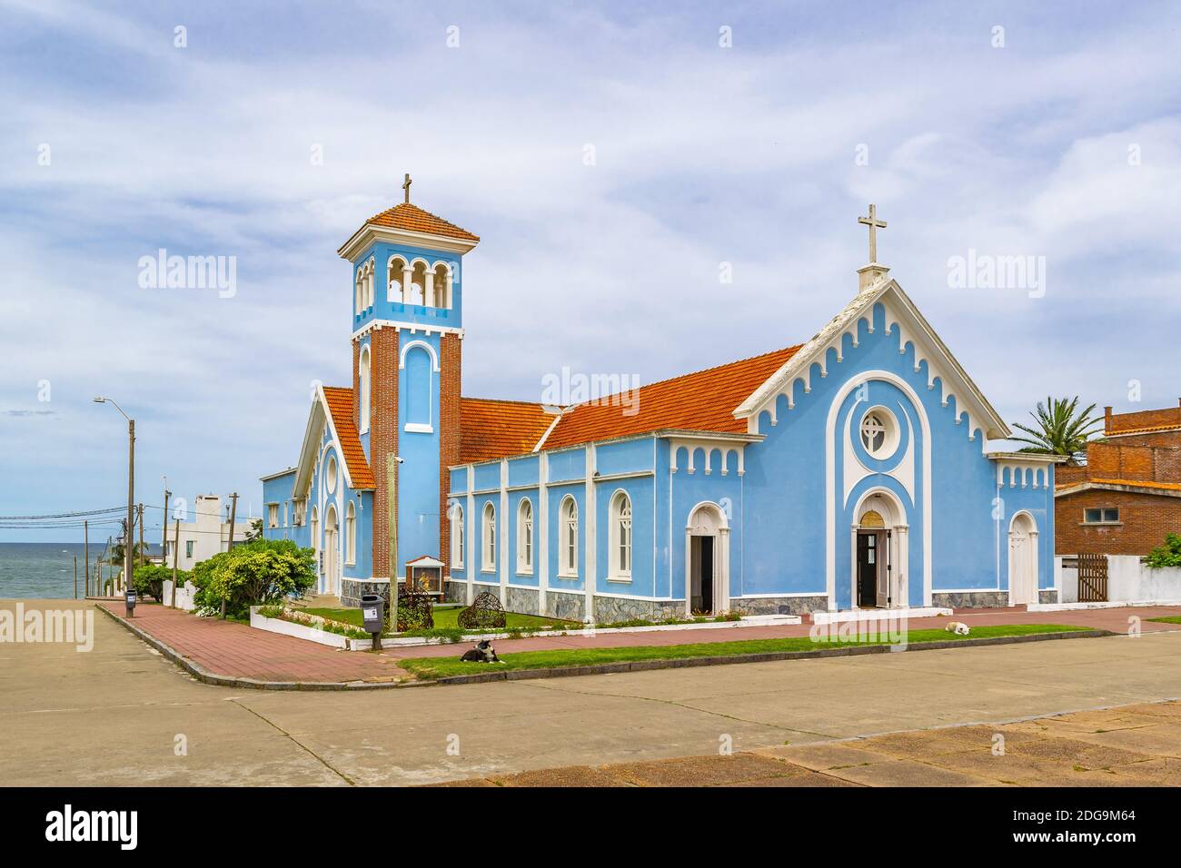 Esterno della Chiesa Cattolica di Punta del Este Foto Stock