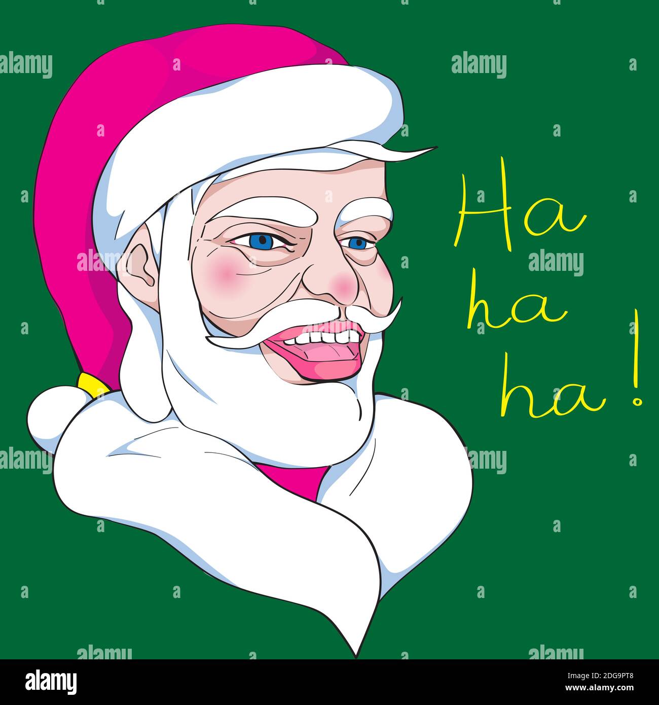 Santa che parla forte Foto Stock