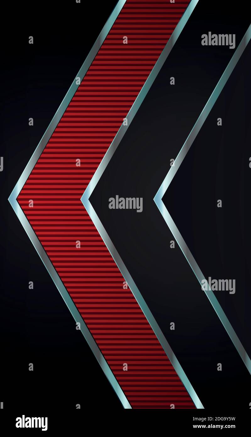 Sfondo astratto con frecce nere e rosse - illustrazione vettoriale Illustrazione Vettoriale