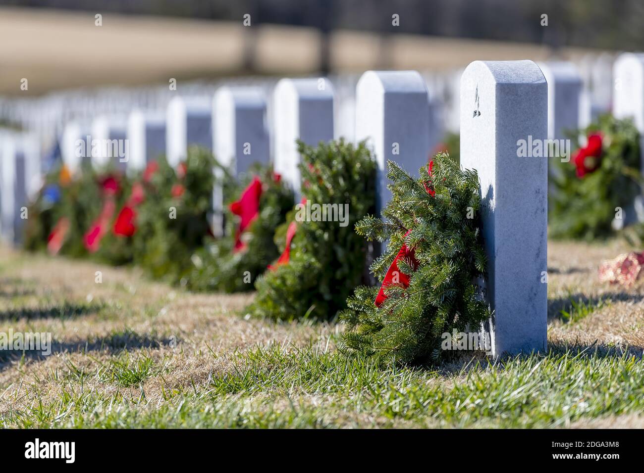 Cimitero nazionale durante le feste Foto Stock