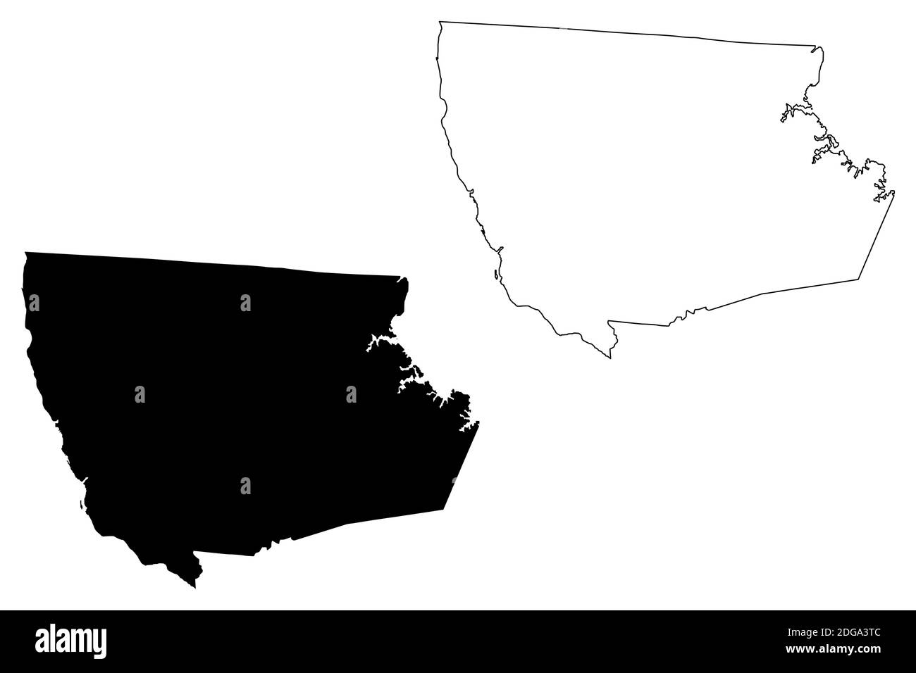 Fairfield County, stato della Carolina del Sud (Stati Uniti, Stati Uniti d'America, Stati Uniti, Stati Uniti, Stati Uniti), illustrazione vettoriale mappa, schizzo di schizzo Fairfield ma Illustrazione Vettoriale