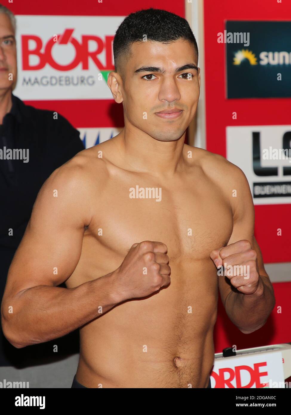 Super welterweight boxer Mohammed Rabii (Marocco, SES boxing) Foto Stock