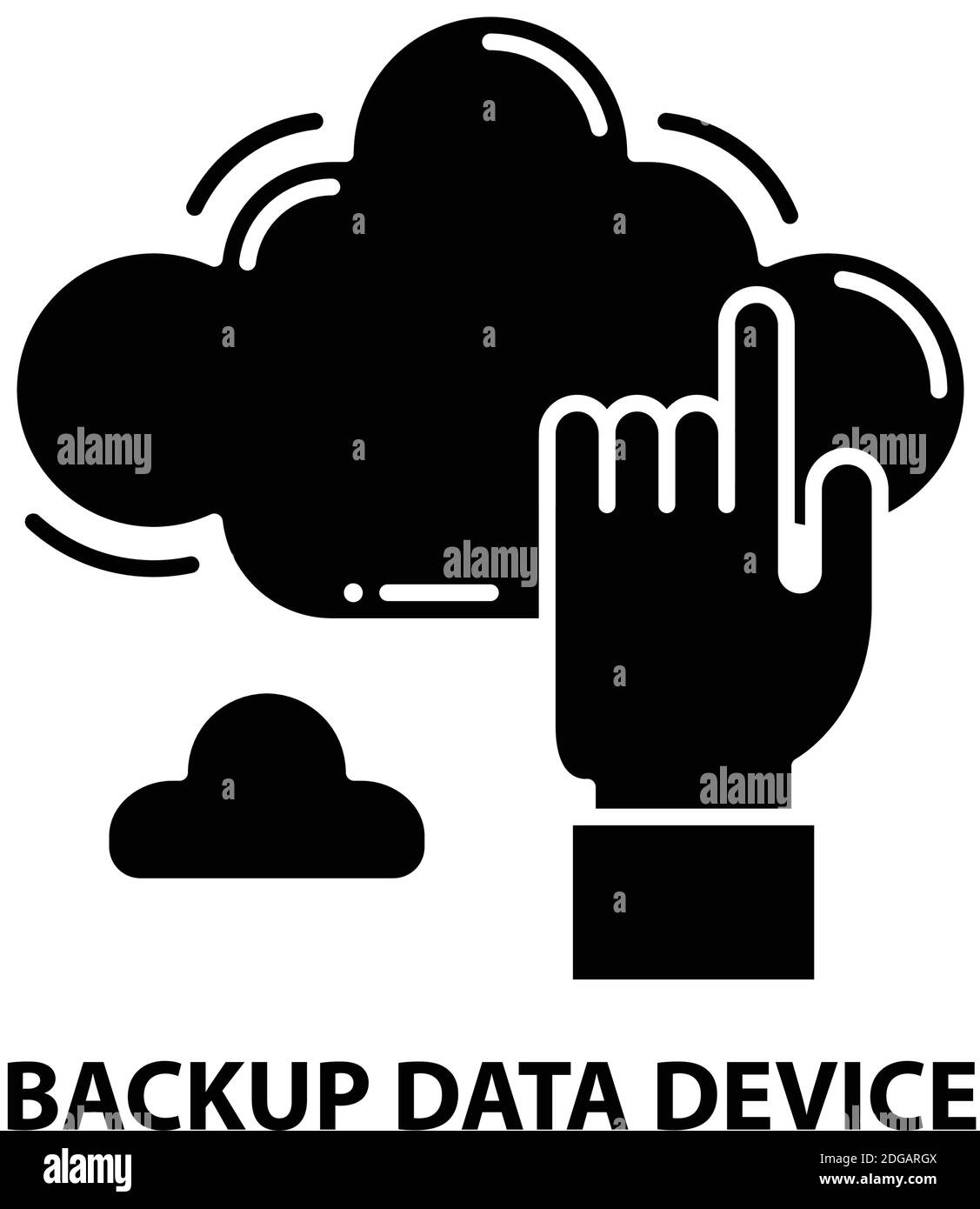 icona periferica dati di backup, segno vettoriale nero con tratti modificabili, illustrazione del concetto Illustrazione Vettoriale