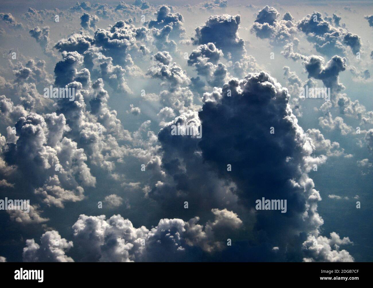 Vista aerea delle formazioni nuvolose Foto Stock