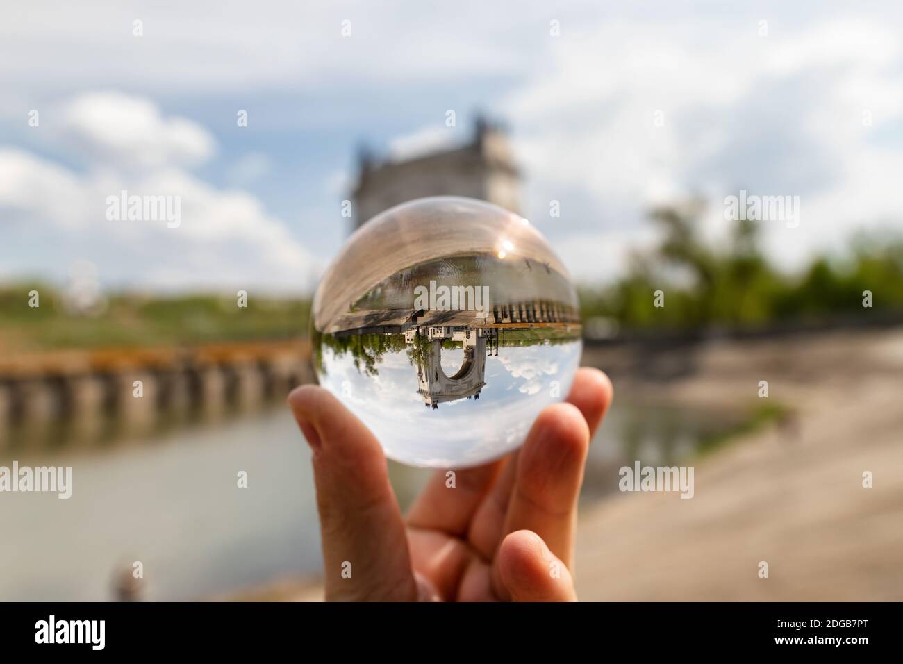 Arch gateway navigazione canale Volga-don Foto Stock
