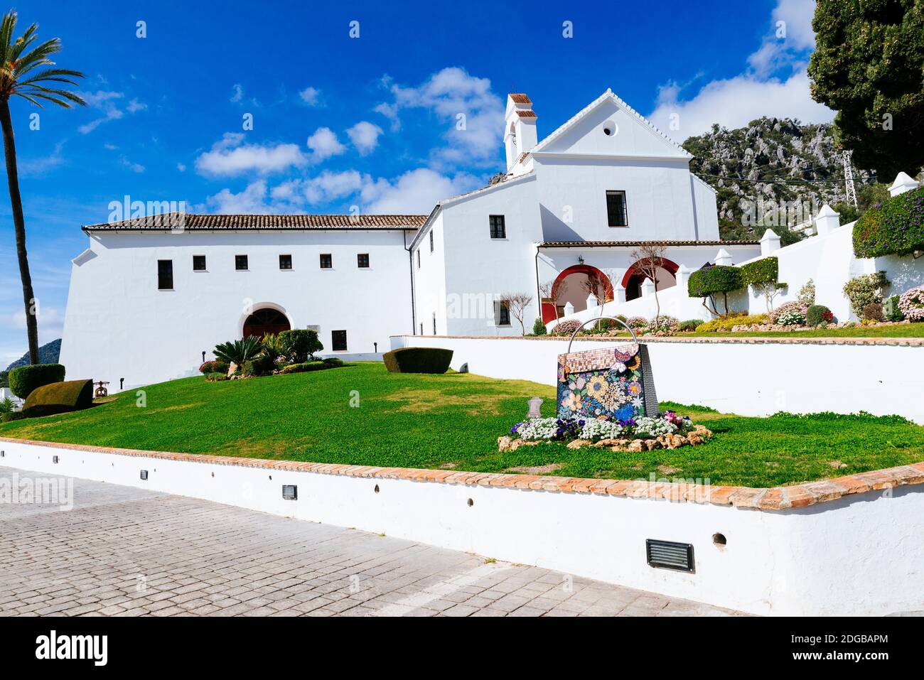 Convento dei Cappuccini, s.. XVII. Attualmente ospita la sede del Museo Ubrique Leather. Ubrique, Cádiz, Andalusia, Spagna, Europa Foto Stock