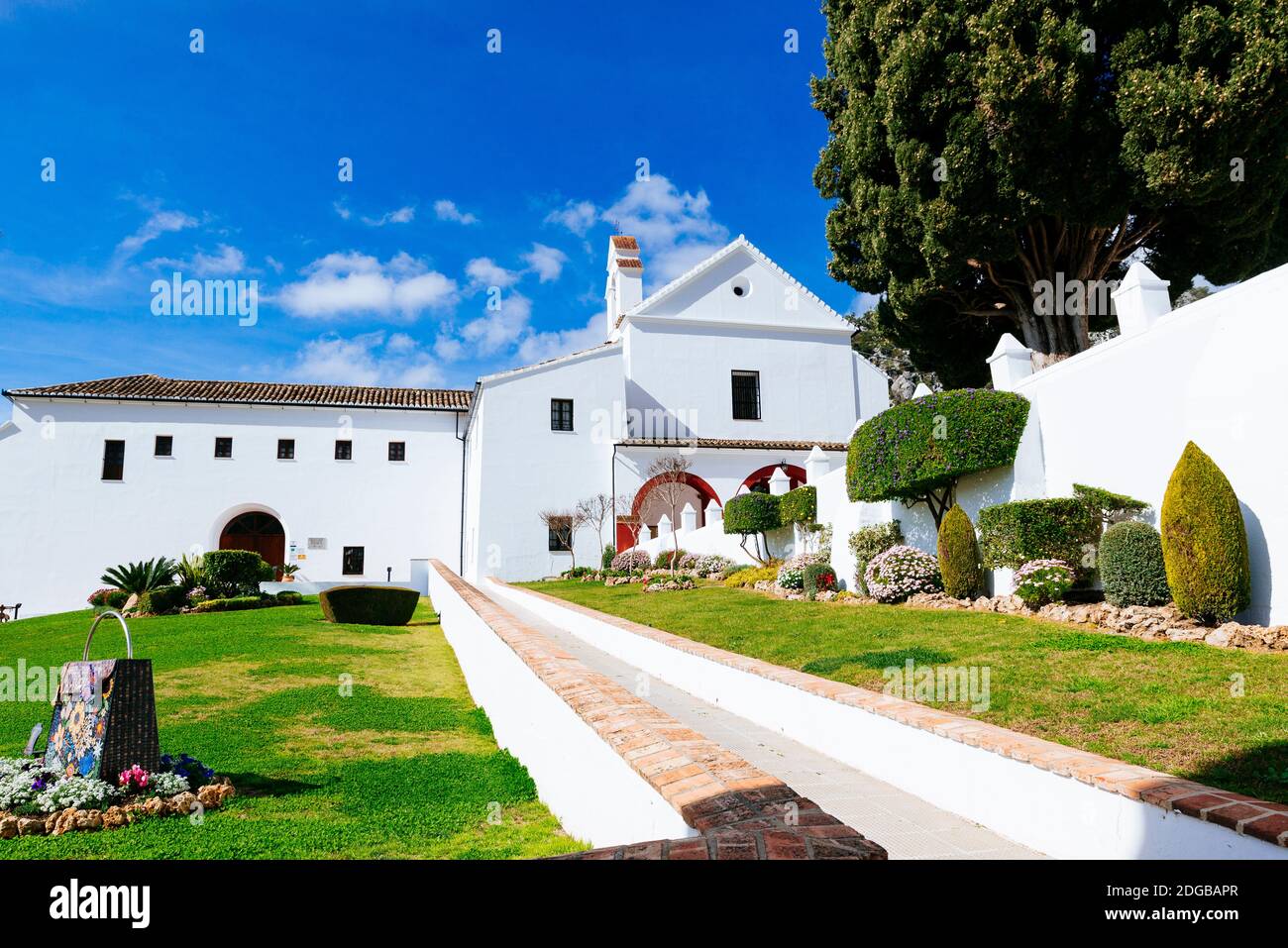 Convento dei Cappuccini, s.. XVII. Attualmente ospita la sede del Museo Ubrique Leather. Ubrique, Cádiz, Andalusia, Spagna, Europa Foto Stock