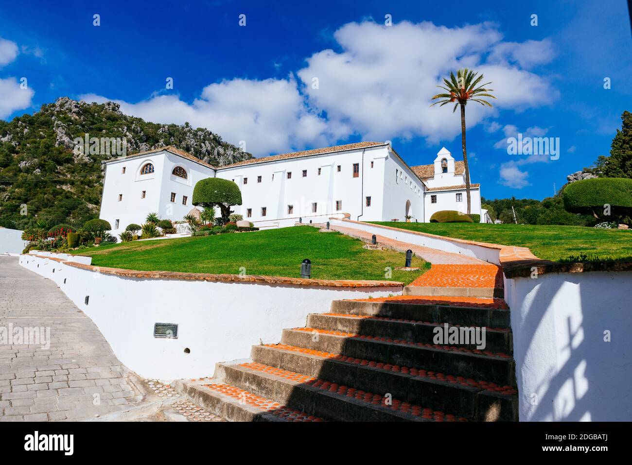Convento dei Cappuccini, s.. XVII. Attualmente ospita la sede del Museo Ubrique Leather. Ubrique, Cádiz, Andalusia, Spagna, Europa Foto Stock