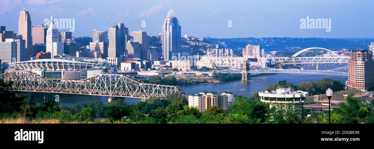 Grattacieli in una città, Cincinnati, Ohio, Stati Uniti Foto Stock