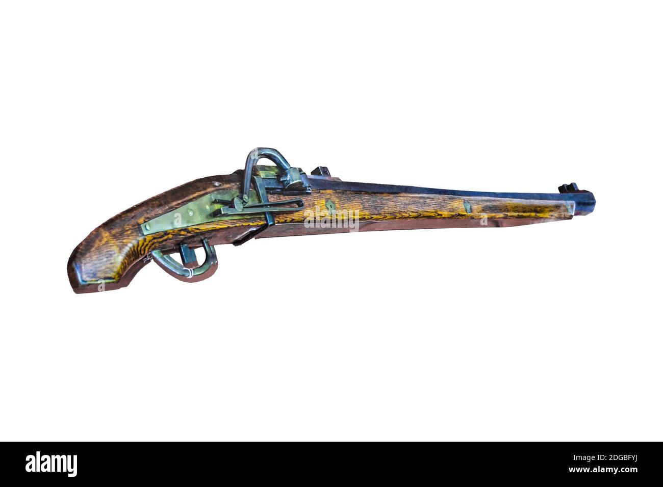 Fucile antico isolato Foto Stock