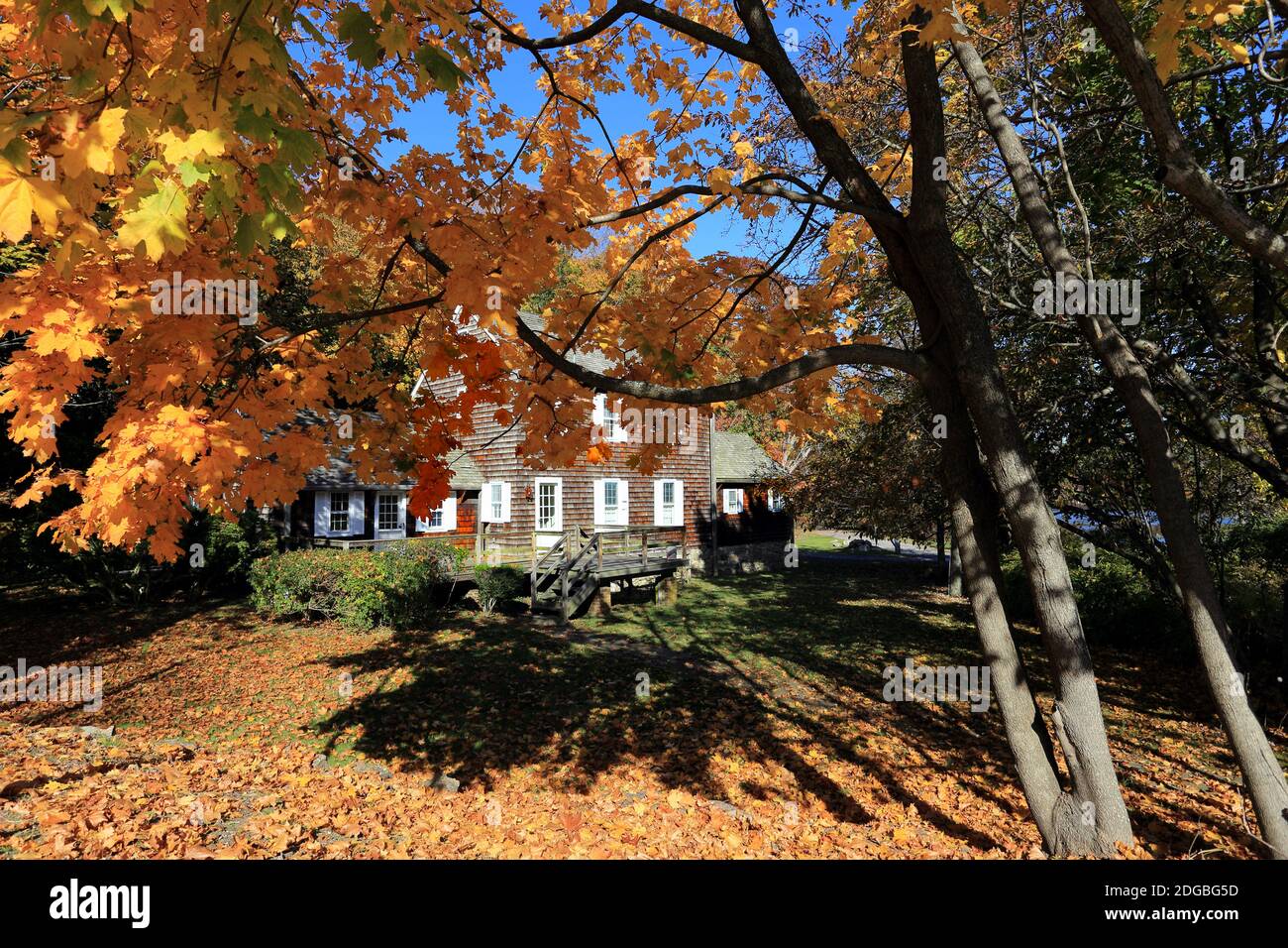 Old Field Road Setauket Long Island New York Foto Stock