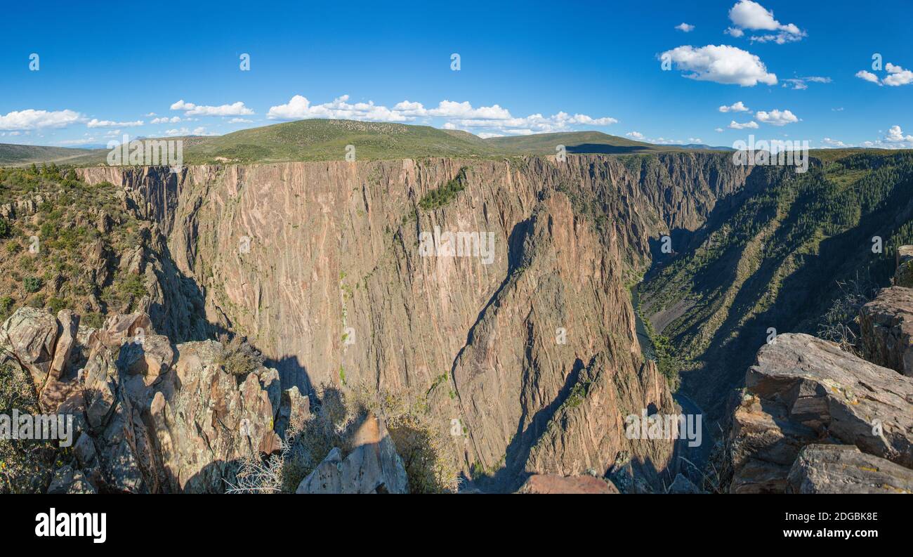Formazioni rocciose nel Black Canyon del Gunnison National Park, Colorado, USA Foto Stock