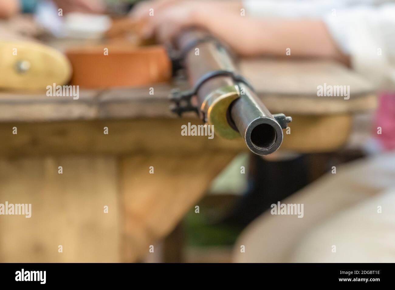 Il barile di ferro della pistola è stato distribuito durante la guerra russo-turca del 1877-1878, muso-loadi Foto Stock