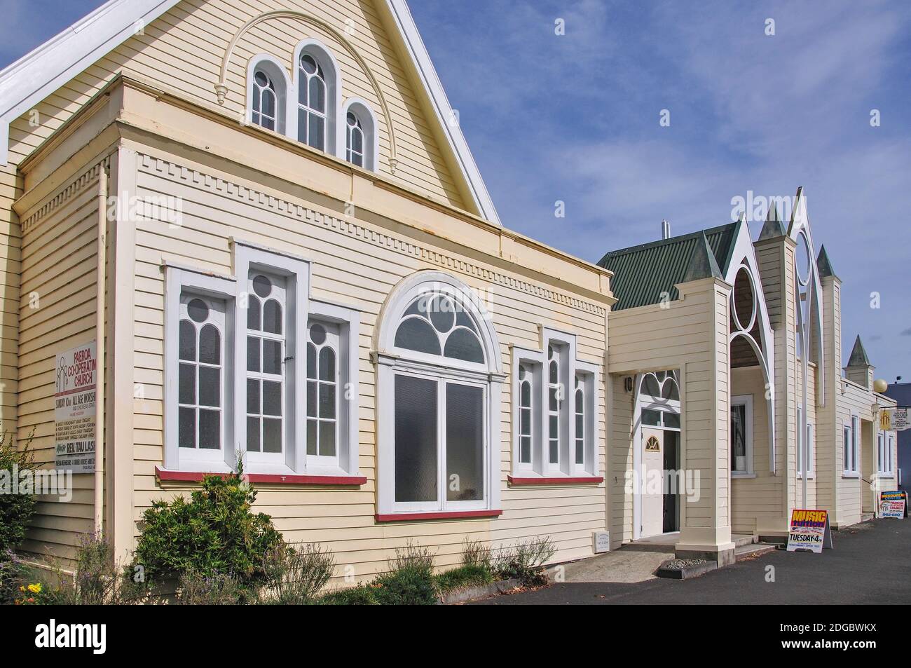 Paeroa cooperante Chiesa, MacKay Street, Paeroa, regione di Waikato, Isola del nord, Nuova Zelanda Foto Stock