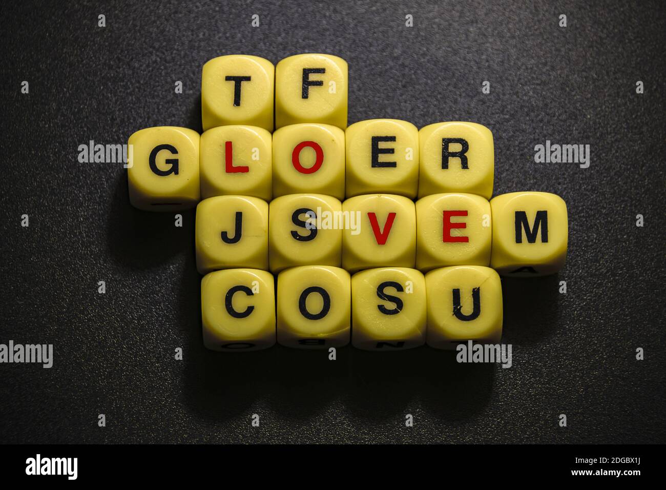 Love Text Concept background Foto Stock